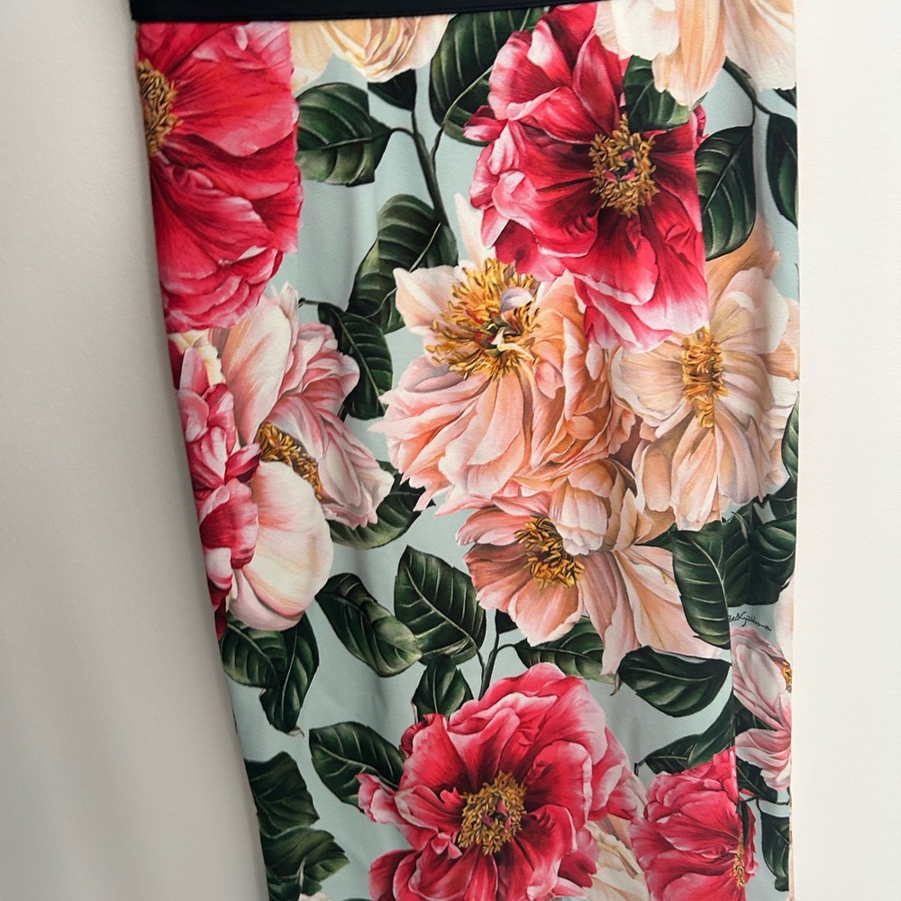 Dolce & Gabbana Camellia Print Skirt